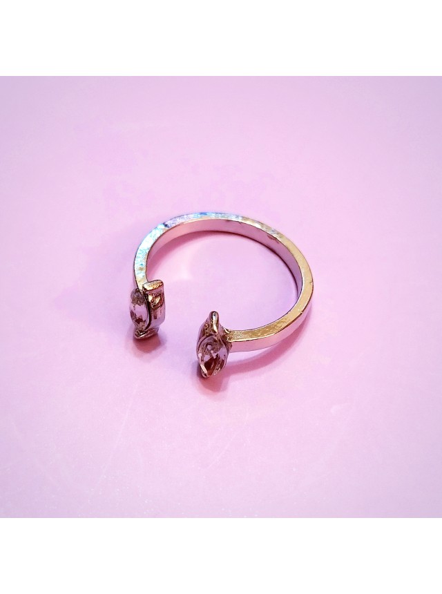 Кольцо "Беатрис", универсальный размер серебристое, под серебро
