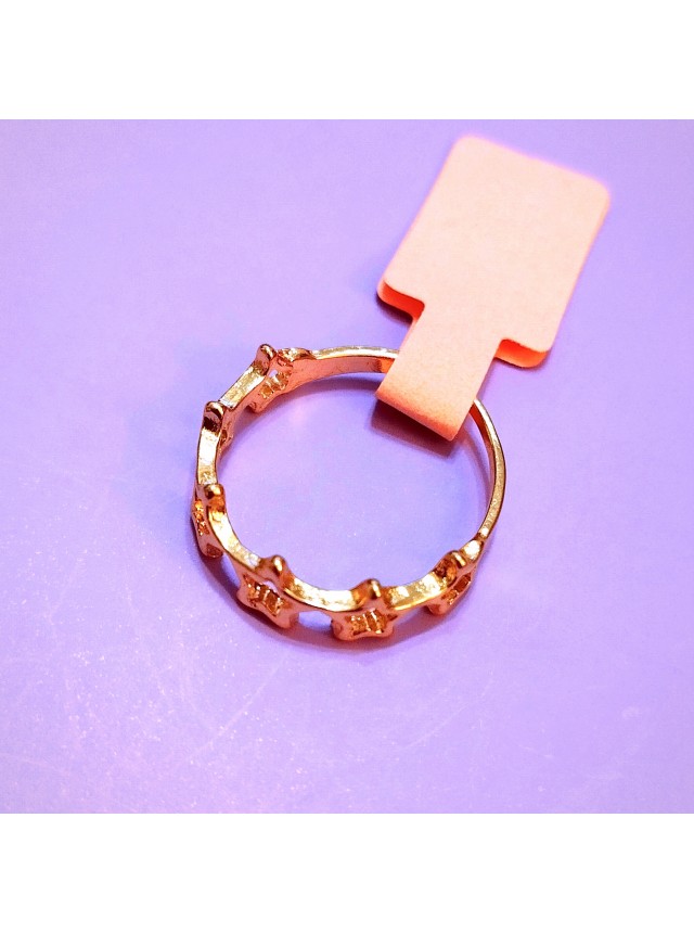 Кольцо "Звездная дорожка" размер 16, золотистое, под золото