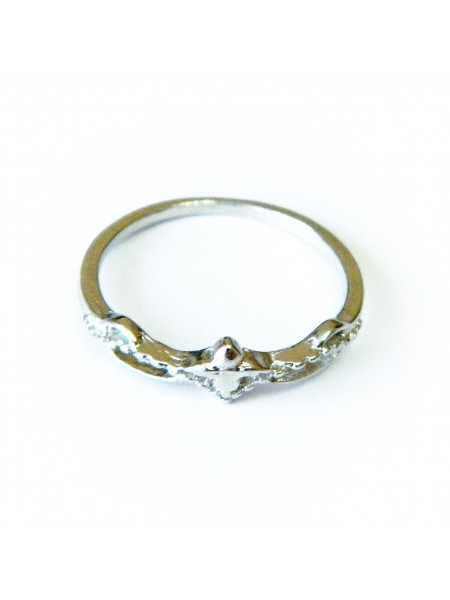 Кольцо "Лилу" размер 15, серебристое, под серебро