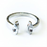 Кольцо "Беатрис", универсальный размер серебристое, под серебро