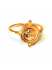 Кольцо "Крест" размер 18, золотистое, под золото