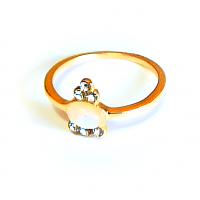 Кольцо "Селена" размер 18, золотистое, под золото