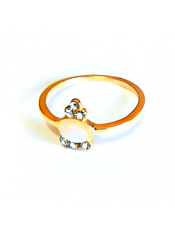 Кольцо "Селена" размер 18, золотистое, под золото