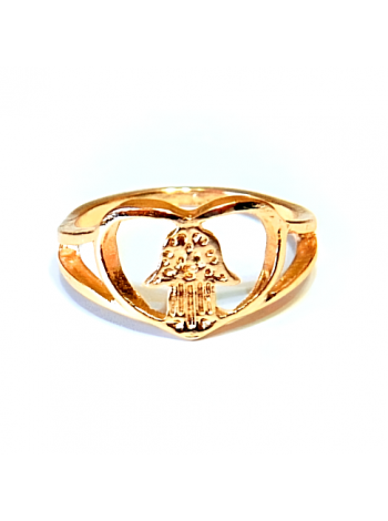 Кольцо "Рука Фатимы" размер 19, золотистое, под золото