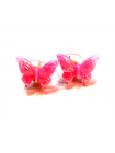 Серьги пуссеты "Бабочки" розовые