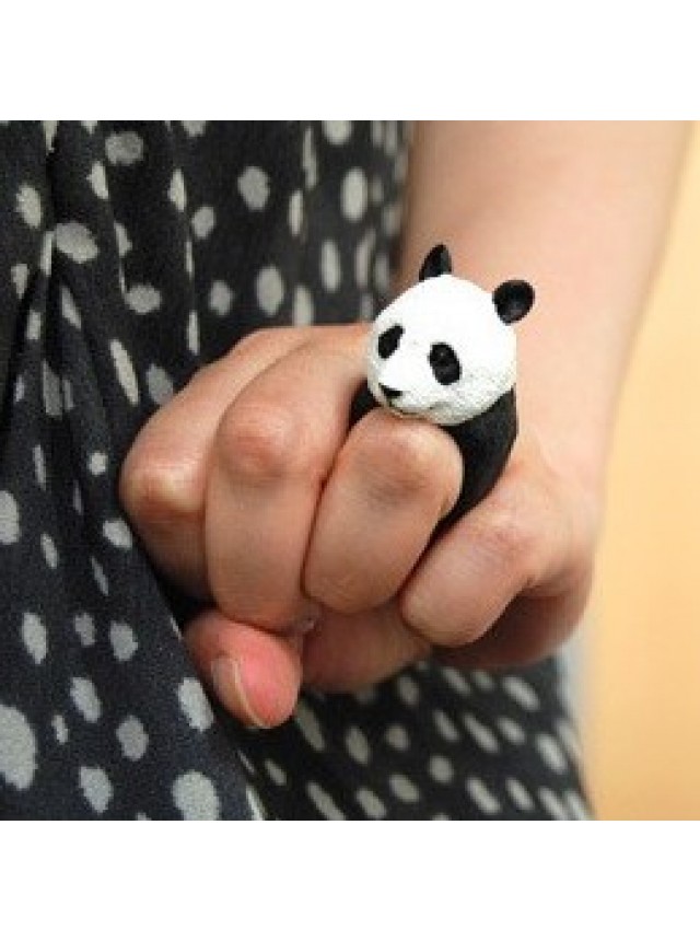 Кольцо "Панда",  размер 17