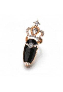Кольцо на верхнюю фалангу "Версаль" (Черное)