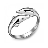Кольцо "Делфины", универсальный размер